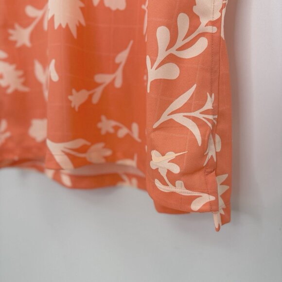 Nike Dri FIT Women’s Golf Polo Victory Mock Neck Sleeveless Orange Floral Sz M - Picture 4 of 11